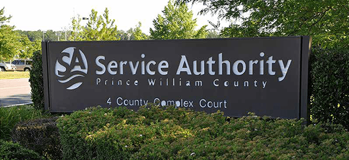 Service Authority Sign